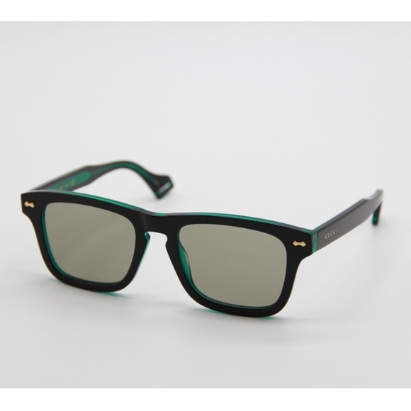 NEW GUCCI GG0735S 004 GREEN BLACK SUNGLASSES GUCCI GG 0735S - Picture 2 of 12